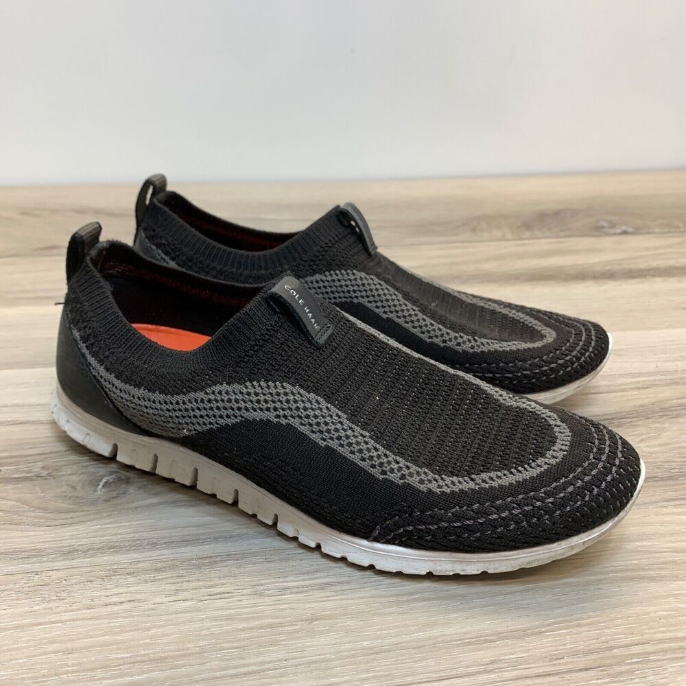 Cole Haan Zerogrand Women's Grand 350 Black Slip On Knit Shoes Size 7.5B